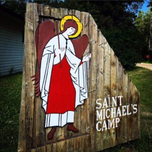 Sign for St.Michael's Camp - Madge Lake, SK